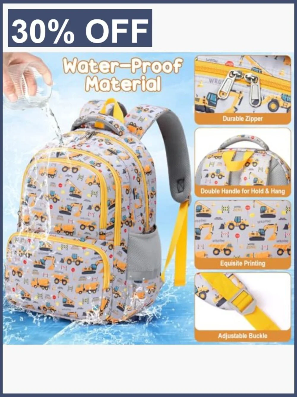 Kids 3-in-1 Backpack Set with Lunch Box and Pencil Case, Ages 3-12